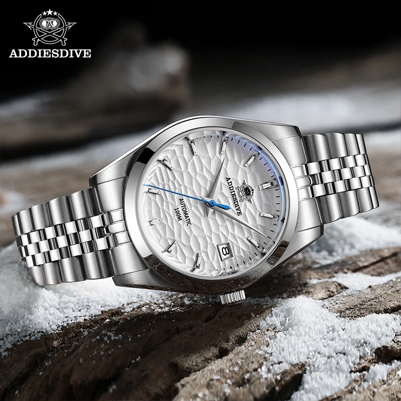 Механические часы ADDIESDIVE AD2118, роскошные автоматические часы с сапфировым стеклом NH35, водонепроницаемые мужские наручные часы из нержавеющей стали, 100 м, для дайвинга