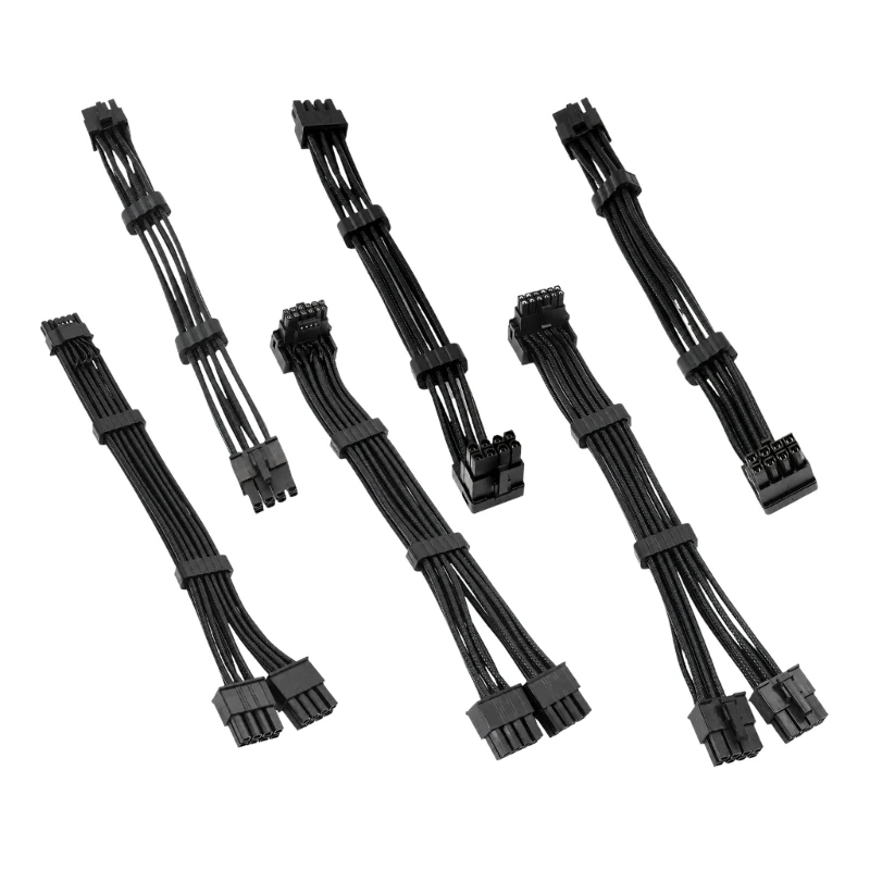PVC-Covered Dock Power Cable 12VHPWR/8PIN with Integrated Wire Separators