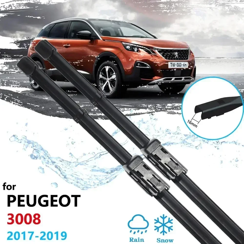 Per Peugeot 3008 2017 2018 2019 Mk2 3008GT GT Parabrezza Anteriore Tergicristalli Accessori Auto Adesivi Rondella Auto Spazzole Tergicristallo