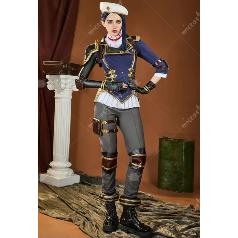 마이카 의류 여성용 게임 의류 코스프레용 셔츠, 모자가 포함된 재킷과 바지, 할로윈 및 크리스마스 파티에 적합