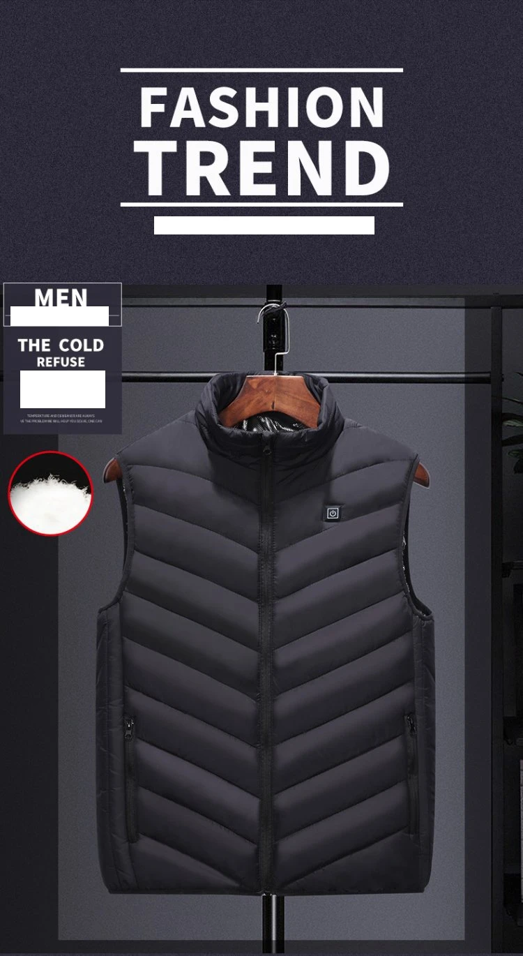 Herren-USB-Infrarot-Wärmeweste mit 17 Heizzonen, Herren-Winter-Elektro-Heizweste, ideal für Sport und Wandern, große Größen von M bis 5XL. – Detail 14