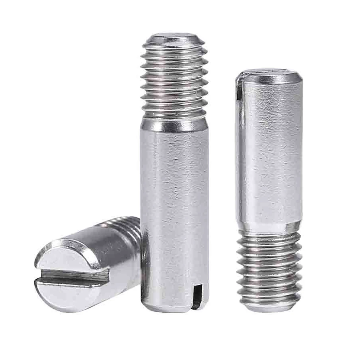 Slotted External Thread Cylindrical Dowel Pin M2-M10 304 Stainless Steel One-Word Groove Male Thread Fixed Positioning Pins