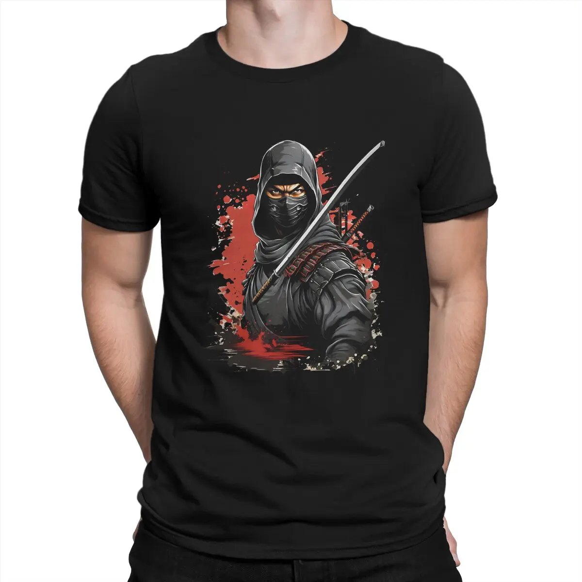 

Japanese Ninja Samurai Polyester TShirt for Men Ninja Classic Humor Casual Sweatshirts T Shirt High Quality Trendy