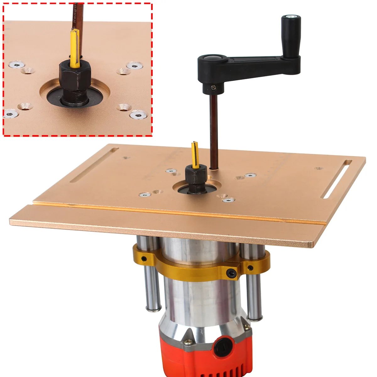 65mm Inverted Lifting Base Electric Wood Milling Table Woodworking Workbench Slotting Tenoning Trimming Chamfering