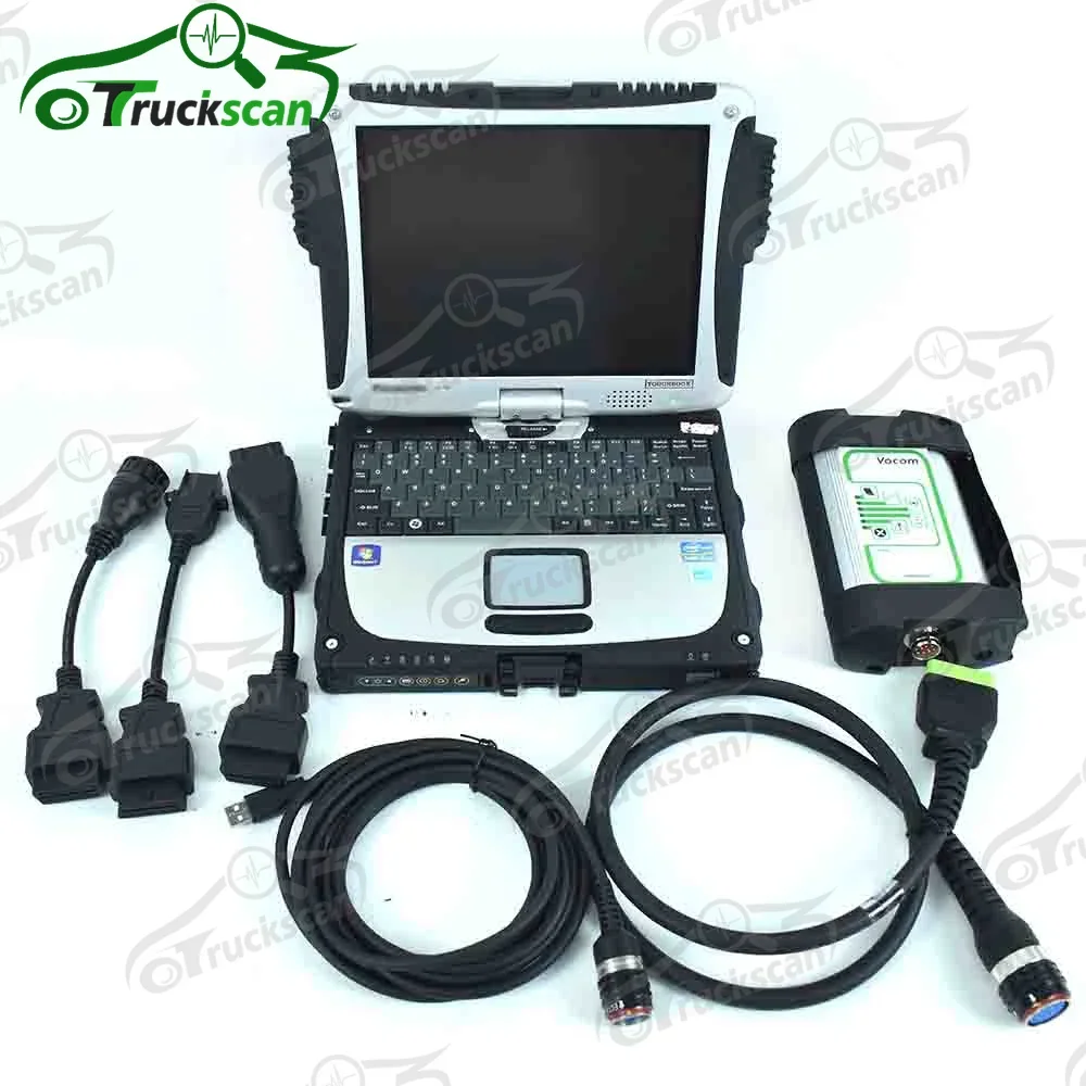 Auto Scanner for VOCOM 88890300 VOCOM V2.8.150 Truck Excavator Construction Diagnostic Tool Cf19Laptop