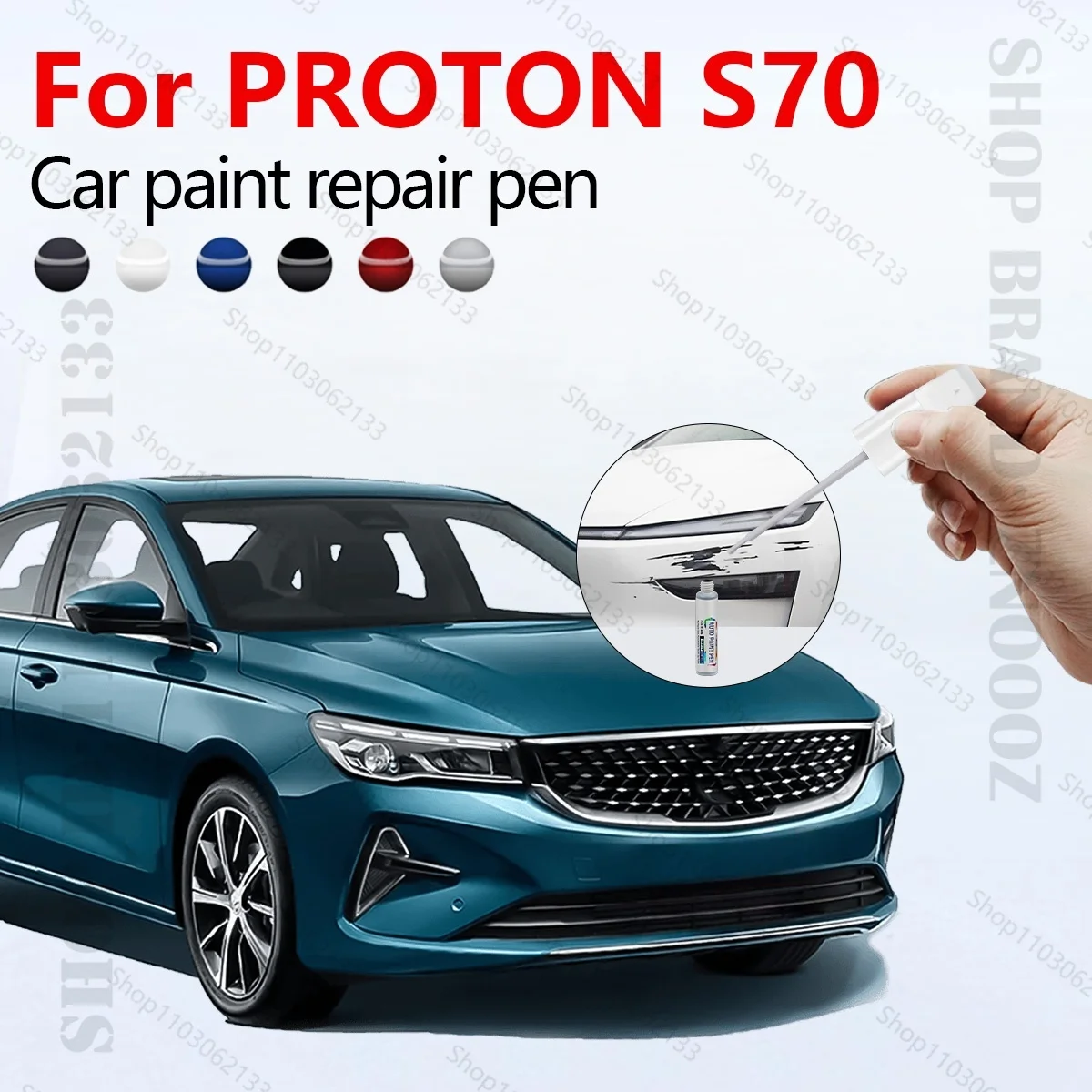 

Ручка для ремонта автомобильной краски, аксессуары для ремонта царапин для 2023-2025 PROTON S70, черный A0246, синий A0257, красный A0250, серый A0237