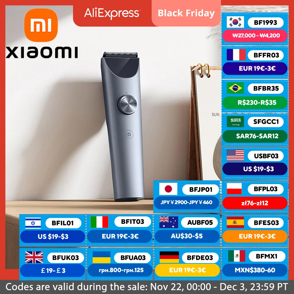 XIAOMI MIJIA Original Hair Clipper 2 Cutting Machine Trimmer Professional Titanium Alloy Blade Rechargeable Barber Shaver Cutter