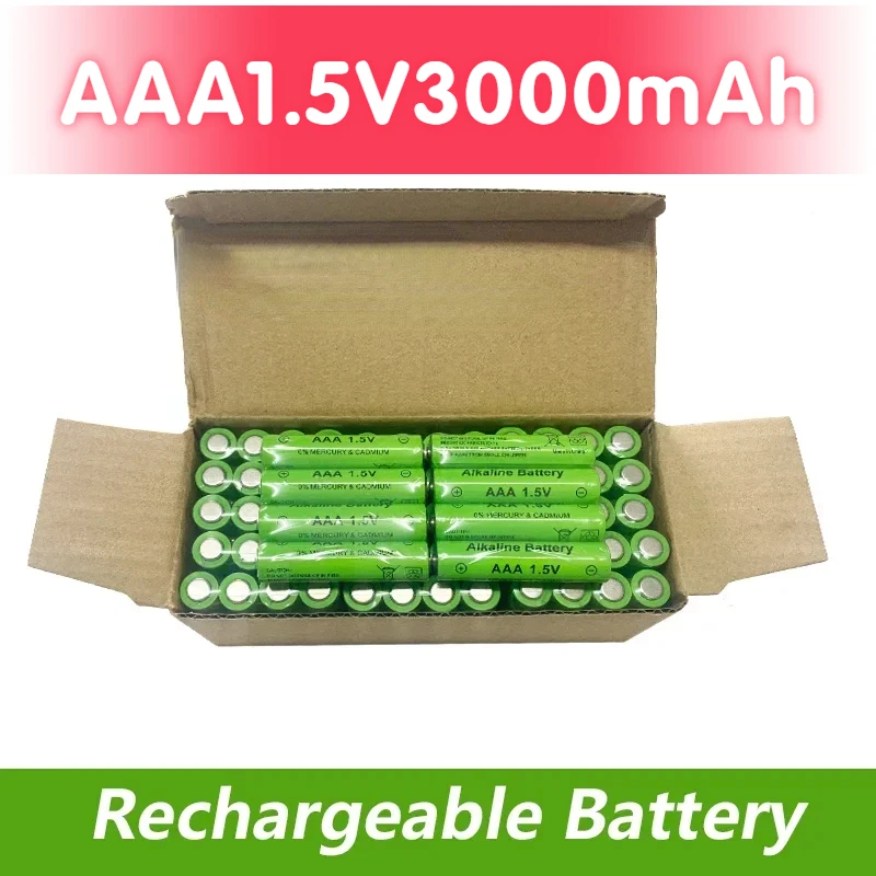 

New 1.5V Rechargeable Battery, AAA1.5V3000mAh, Plus Charger Set Alkaline Technology, Suitable for Remote Control,shaver