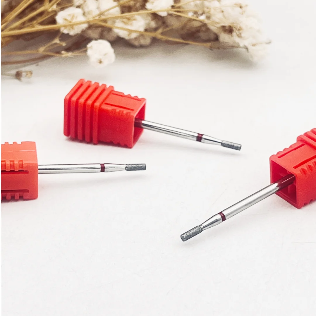 3個/セット ダイヤモンドネイルドリルビット 両側の死んだ皮膚を除去するために後ろの端を押してネイルエッジを磨く サンドイッチレザーツール