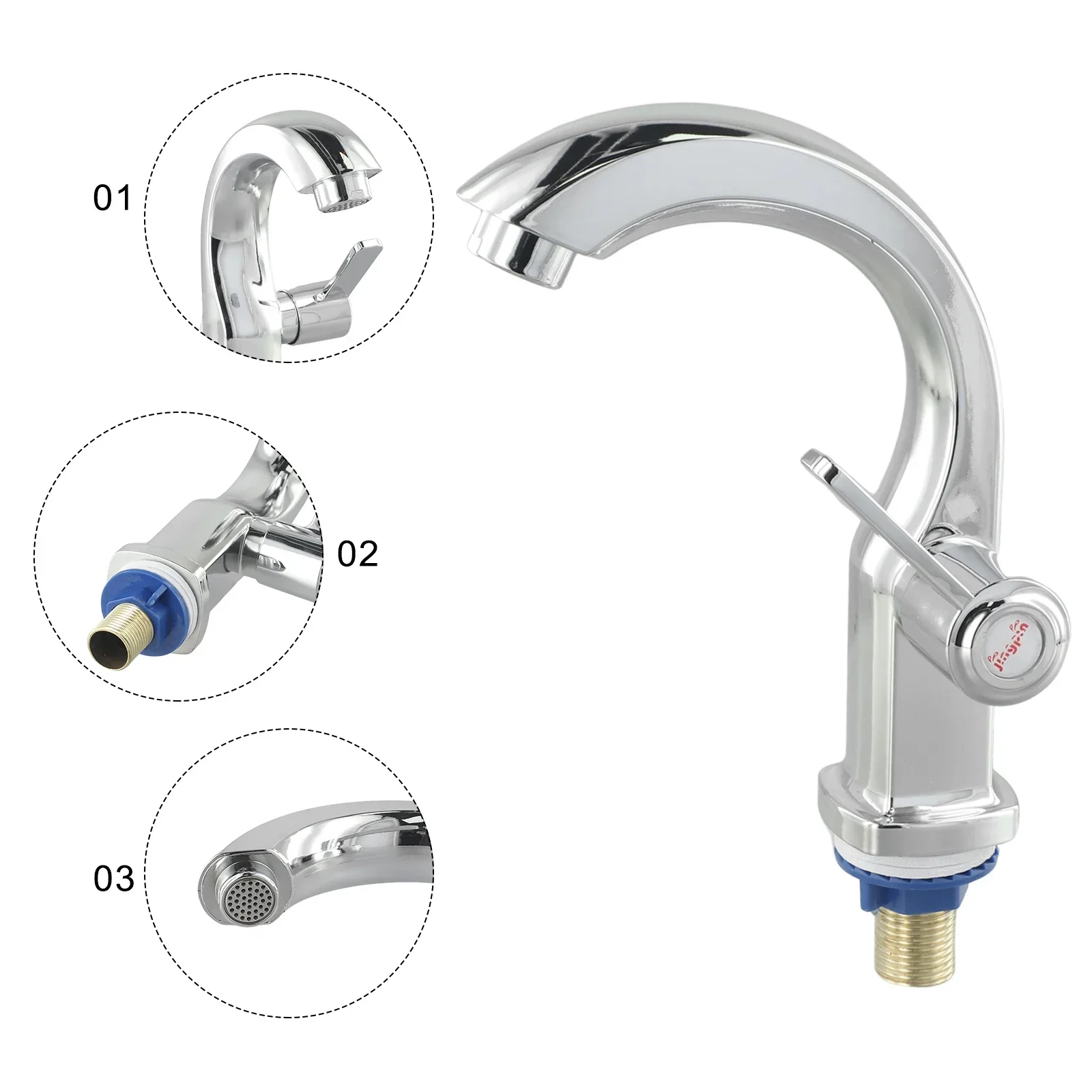 Cold Water Only Single Lever Basin Faucet Deck Mounted ABS Sink Tap Single Hole Water Purifier Filter Kitchen Bathroom