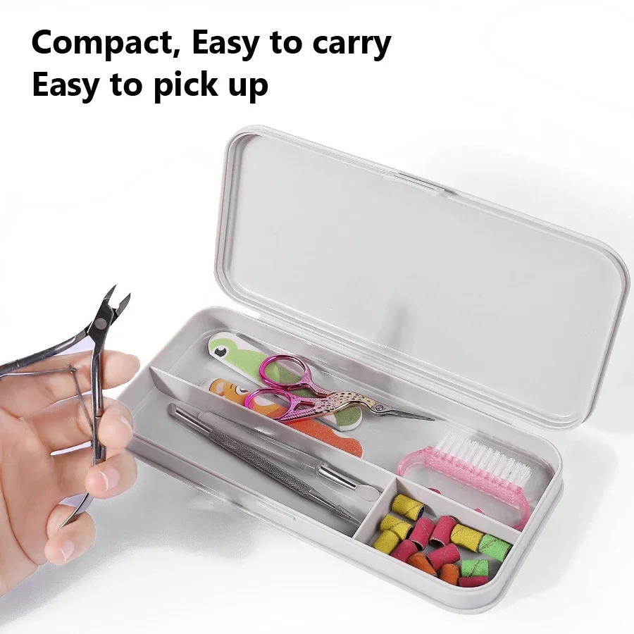 Stylish Clear Desktop Nail Art Tool Organizer กล่องเก็บของขนาดกะทัดรัดสําหรับ Salon และ Home Use
