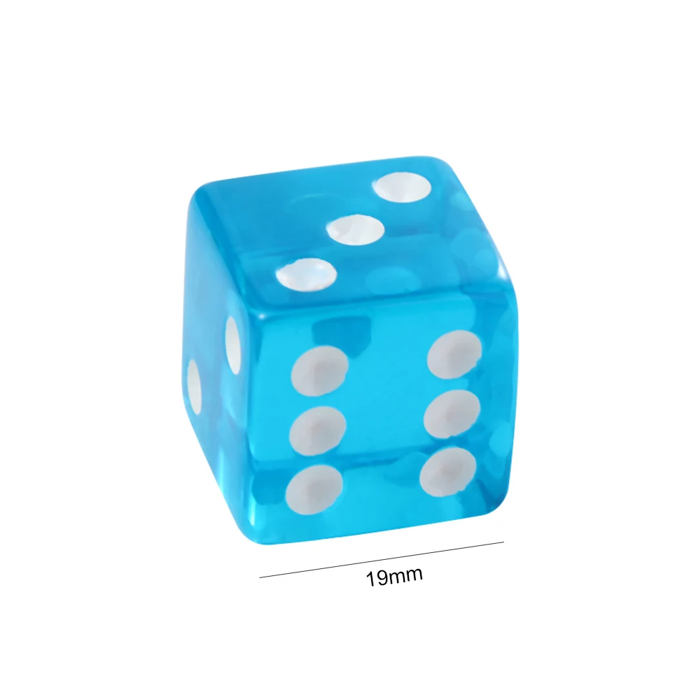 19mm Casino Dice with Razor Edges and Matching Serial Numbers Clear Translucent D6 Royal Craps