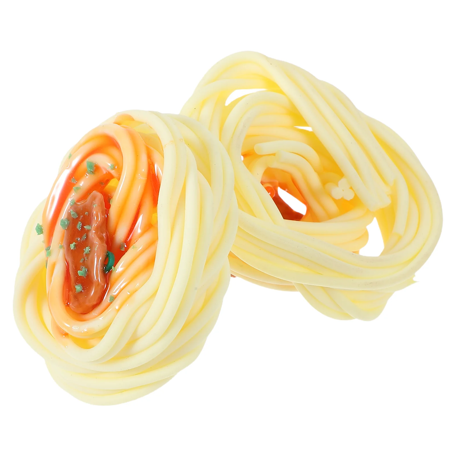 

2 Pcs Simulated Noodle Toys Artificial Spaghetti Props Fake Food Decors Noodles Model Steak Kids Kitchen Accessories