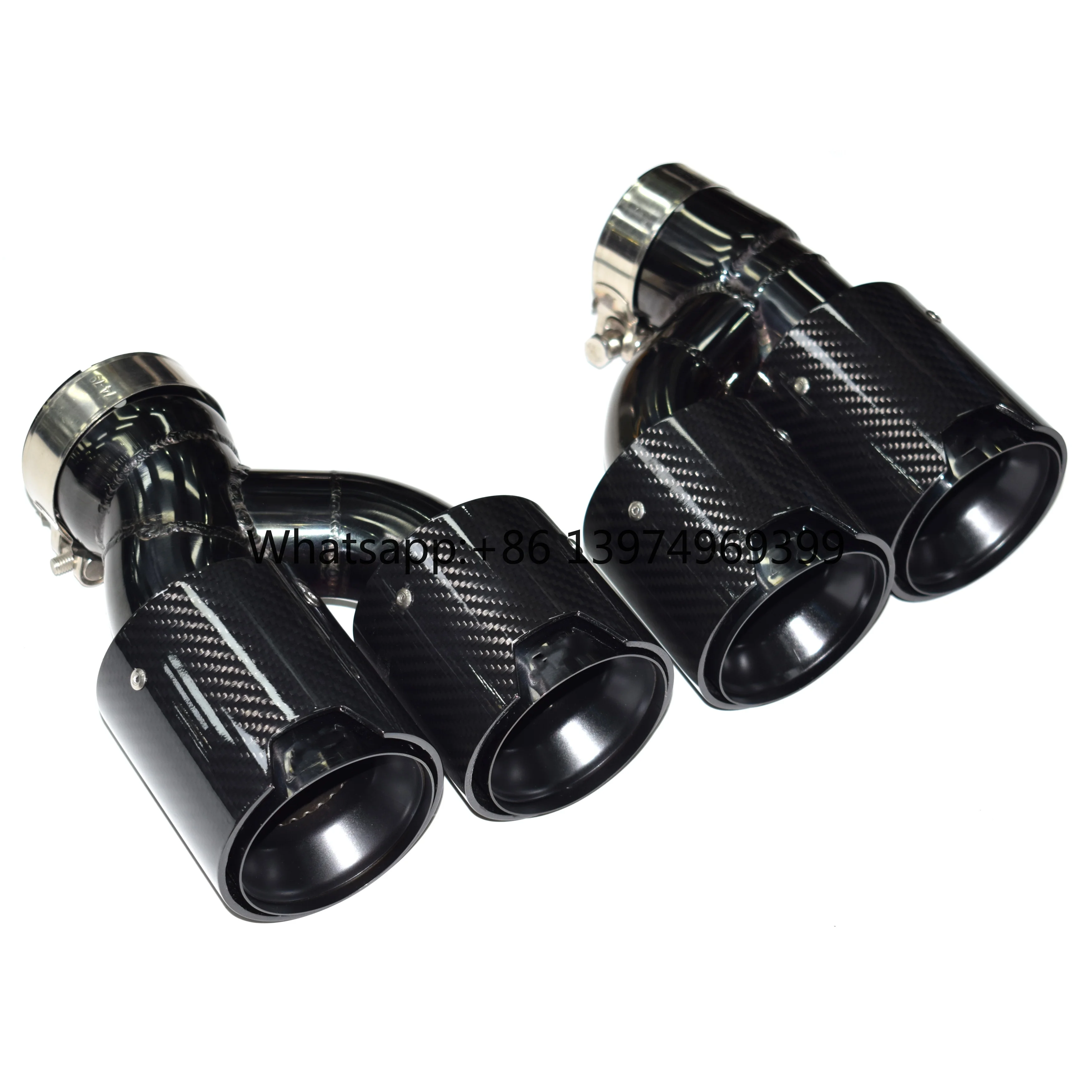 For DEX Exhaust Tips for 2018-2023 5 Series G30 G31 525i 530i 540i Upgrade M5 Carbon Fiber Exhaust Pipes Muffler Nozzle
