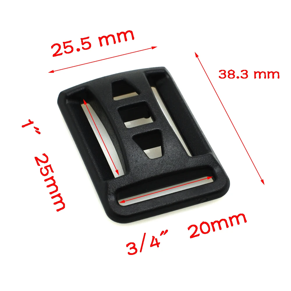 1pcs Double Multi-function Tri-Glide Slider Adjust Buckle Belt Buckle for Outdoor Backpack Bags Webbing