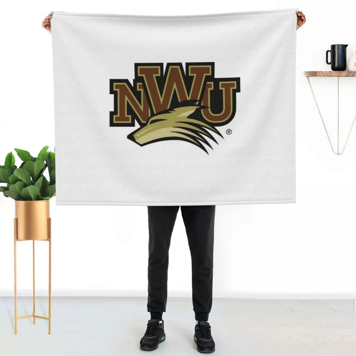 

Nebraska Wesleyan wolves Throw Blanket Cozy Microfiber Throw Blanket for Home Bedroom