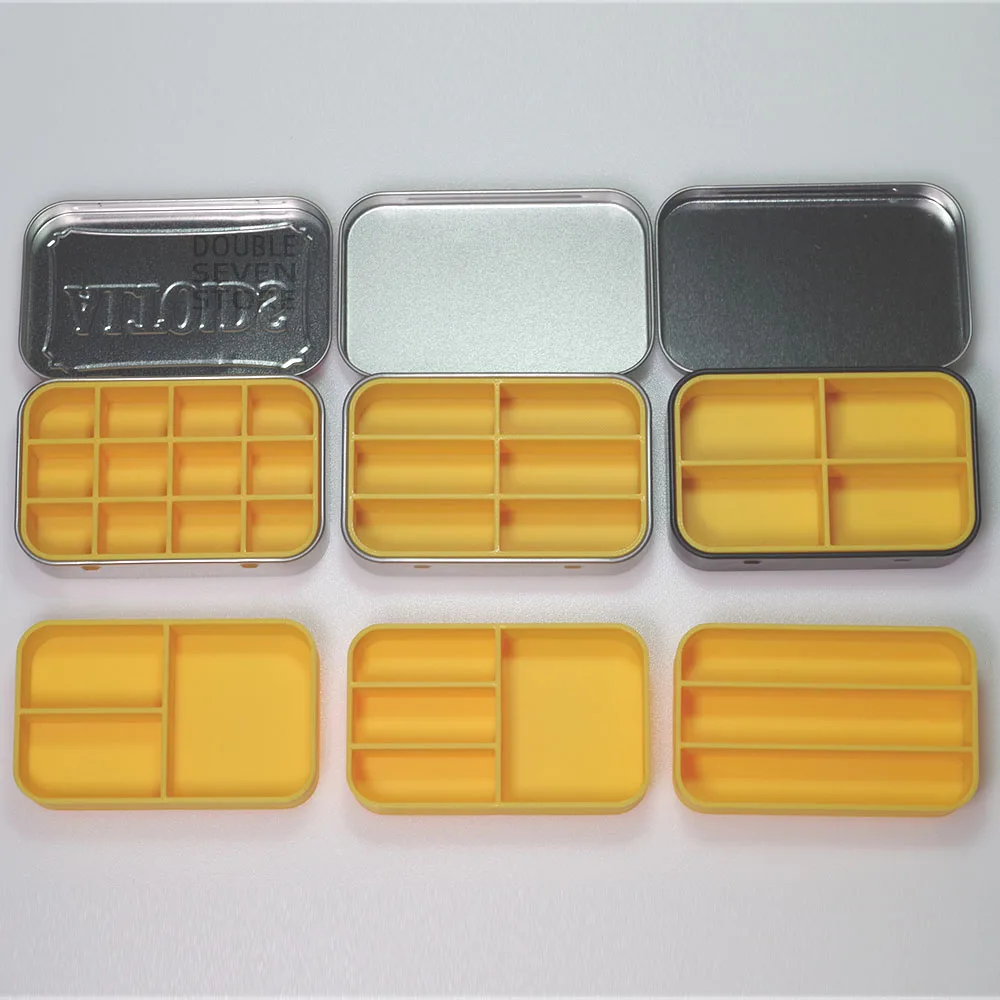 

Tin Tray Insert Organizer Art Palette Bugout EDC Pill Box Gift Idea For Altoids Tins- Yellow Edition