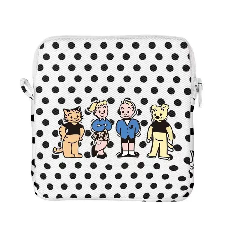 

Harada Osamu Kawaii Dot Design Creative Storage Bag Anime Zipper Bag Trendy Zipper Bag Portable Girl Toys Hot Selling Storage