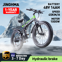 BURCHDA R5 1500W 26 inch folding Electric Bike mountain Fatbike 48V14AH Li-ion Battery Adult Electric Bike
