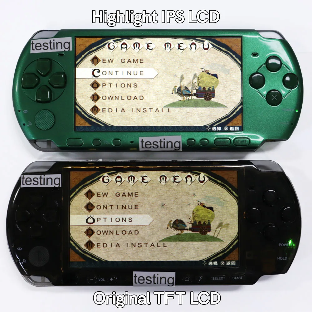 Hispeedido Bez konieczności lutowania 4,3'' ekran IPS LCD o wysokiej jasności do PSP 3000 Bez konieczności lutowania Rozdzielczość 480*272 Wyświetlacz Łatwy w obsłudze — zdjęcie produktu 6