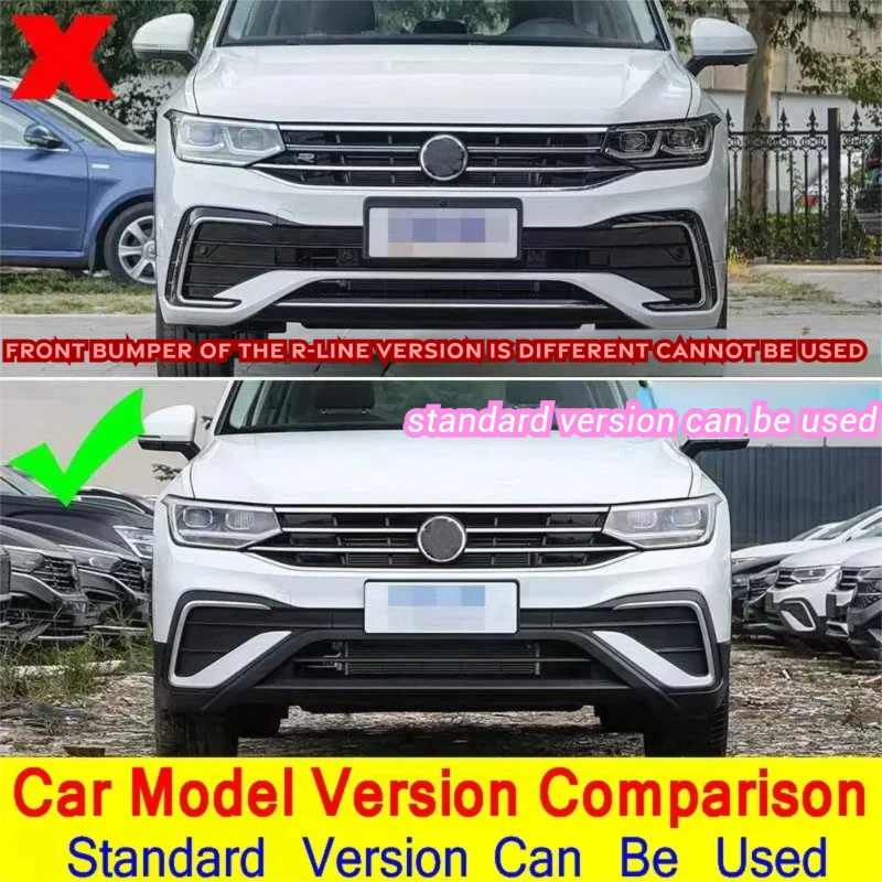 Pièces de décoration automobile, protection d'angle de pare-chocs avant, bande de protection anti-rayures et anti-frottements pour le pare-chocs avant, pour VW TIGUAN L, modèles 2022-2026.