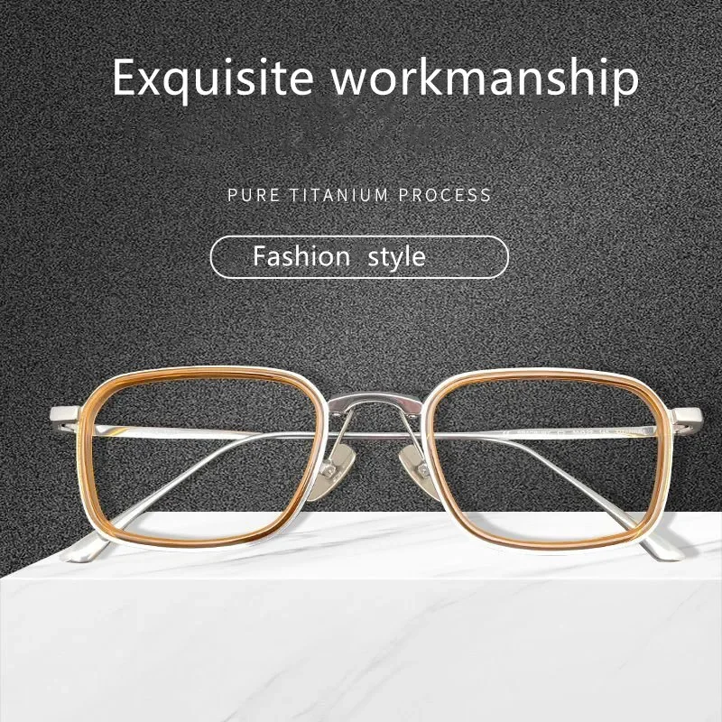 

Literature Style Titanium Glasses Frame Men Women High Quality Brand Designer Eyeglasses Vintage Spectacles Eyewear Bradbury