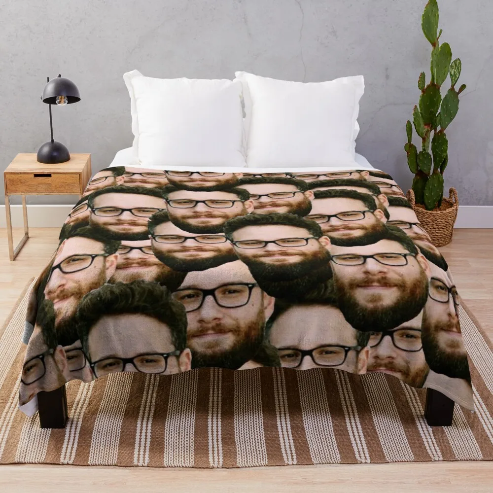 

Seth Rogen heads Throw Blanket blanket lace quilt blanket retro fluffy blankets large