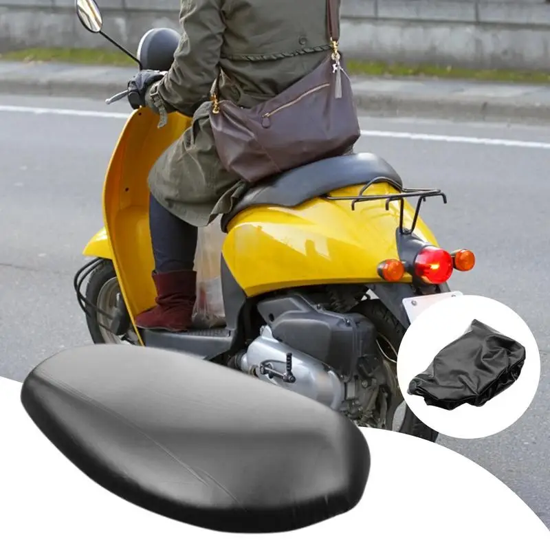 Motorcycle Seat Cushion Cover Rainproof Coated Stretch Fabric Moped Cushion Seat Cover For Motorcycle Moped Scooter Motorbike