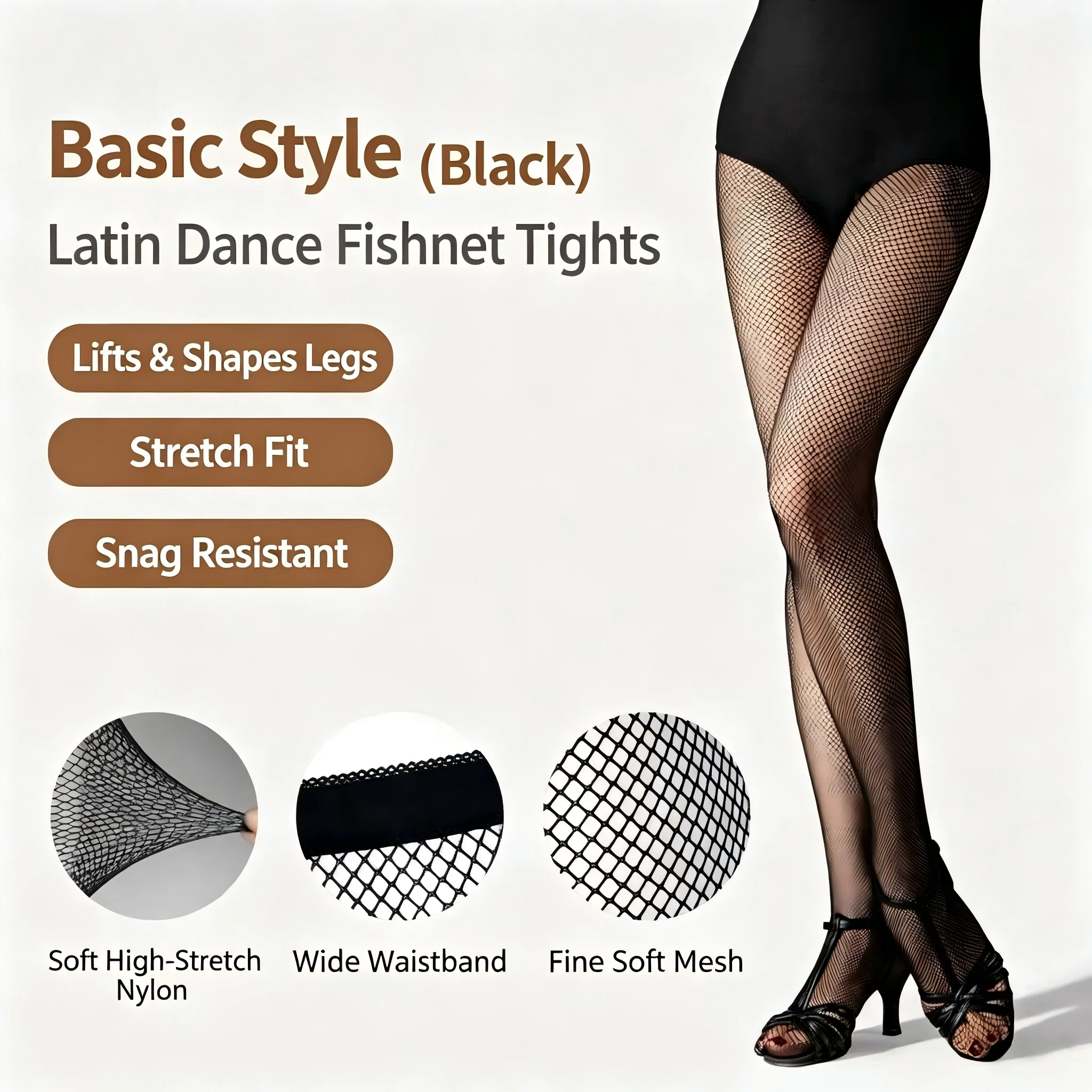 2Pair/Lot Professional Full Toe Latin Dance Tights Women Caramel Hard Yarn Anti-Scratch Fine Mesh Nylon Training Hosiery