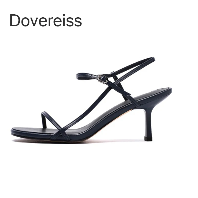 

Dovereiss Ladies High-Heel Elegant Office Lady Consice Buckle Hollow Out Narrow Band Stilettos Heels Party Shoes Women Sandals