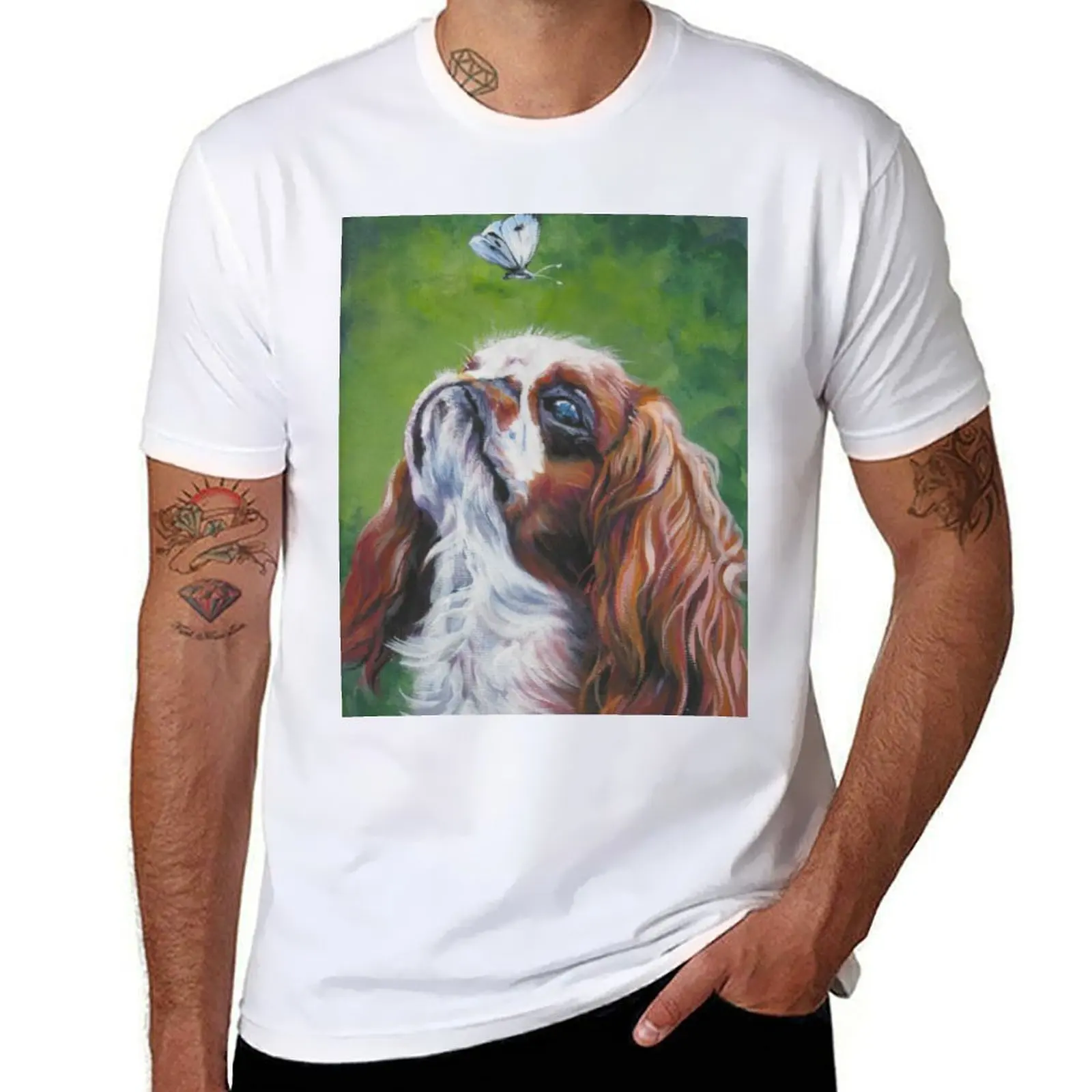

English Toy Spaniel Fine Art Painting T-Shirt t shirt man designer man t shirts graphic T-Shirt