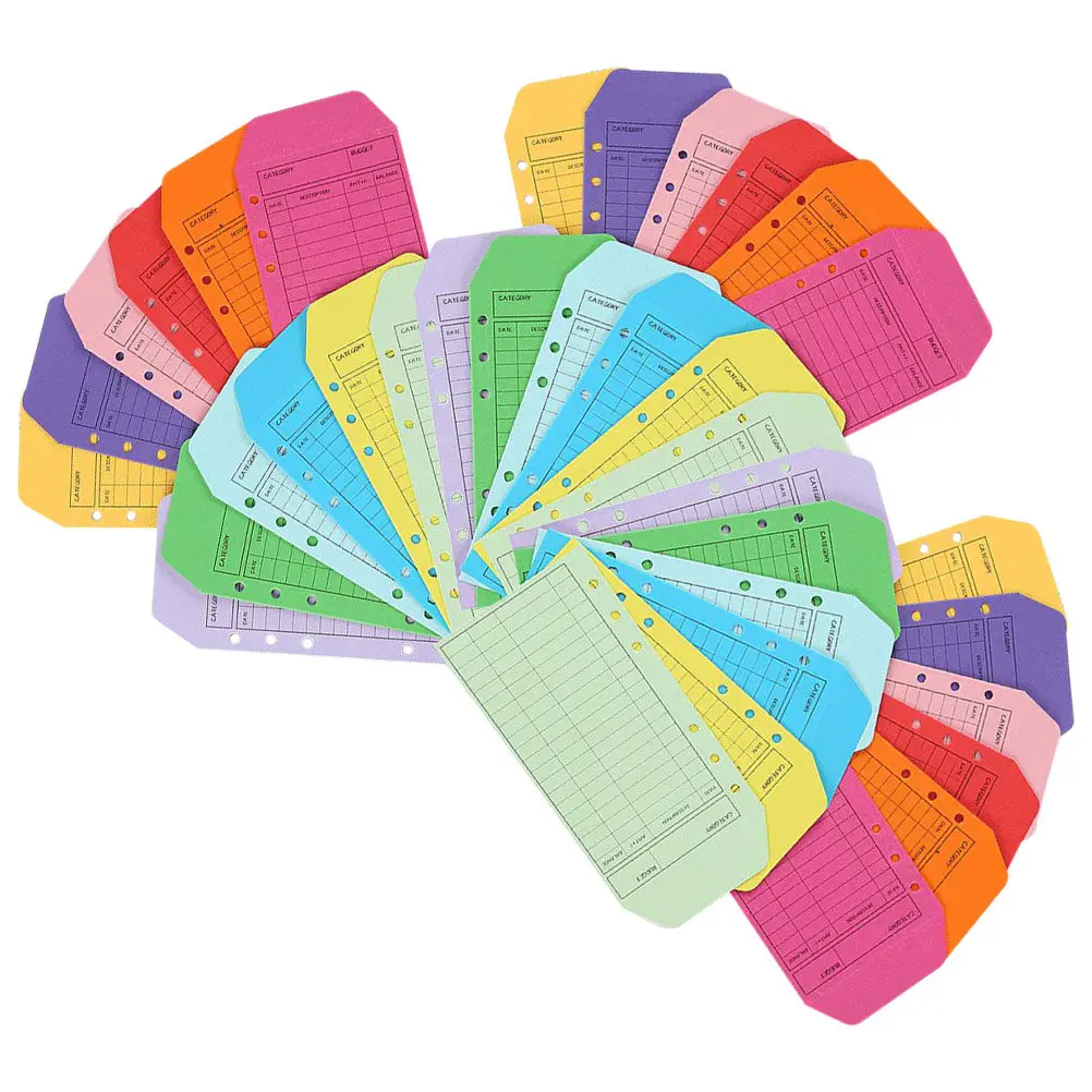 

Набор из 36 разноцветных конвертов A6 из картона для банков, магазинов, ресторанов, для учета чаевых, с надежной застежкой