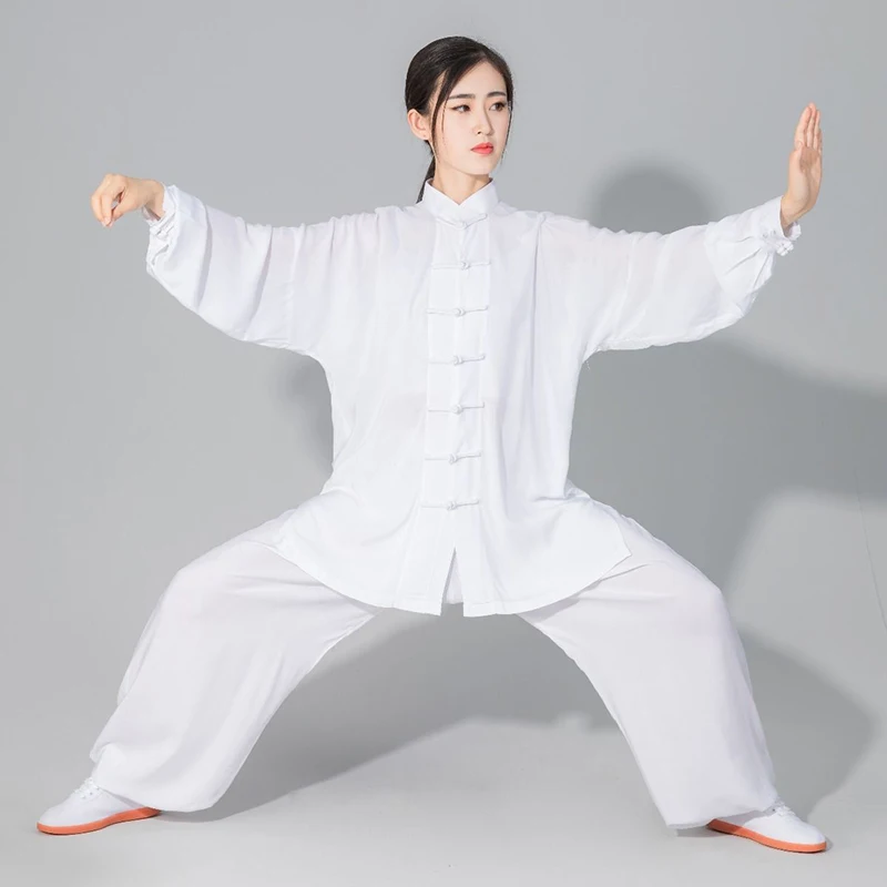 Women\'s Men\'s Soft Cotton Tai Chi Suit Kung Fu Wushu Martial Arts Uniform Wing Chun Jacket Pants