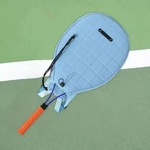 Imagen 2 del producto Bolsa de transporte para raqueta de tenis de Color sólido, funda para raqueta ultraligera de gran capacidad, mochila portátil para raqueta de tenis con cremallera