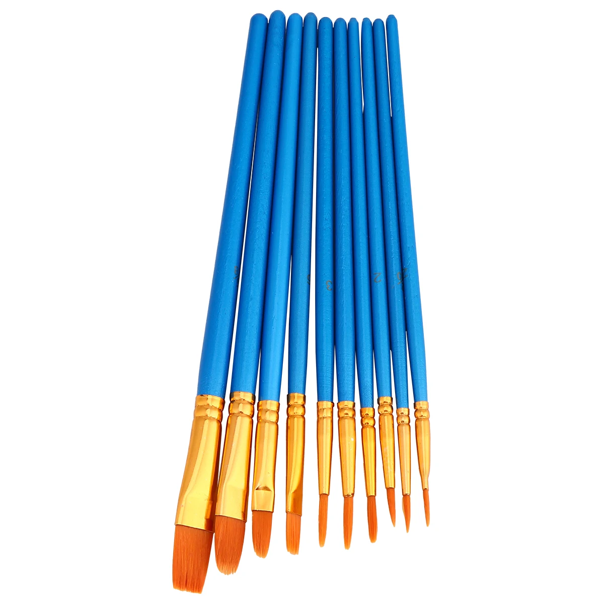 

10pcs Art Watercolor Painting Brush Sets Nylon Hair For Kids Oil Paint Pens Acrylics Gouache Brushes Travel Friendly Drawing