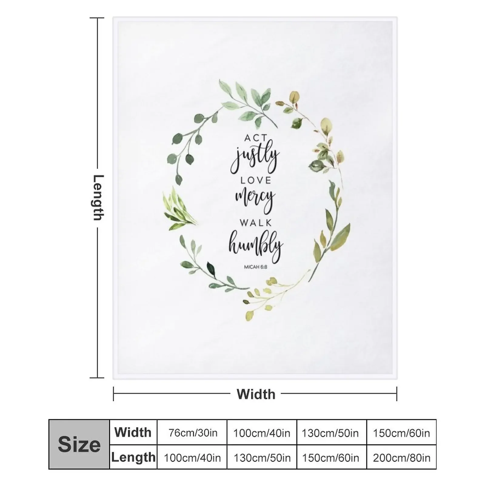 Act Justly Love Mercy Walk Humbly Throw Blanket Vintage متعددة الأغراض Quilt Luxury St Blankets