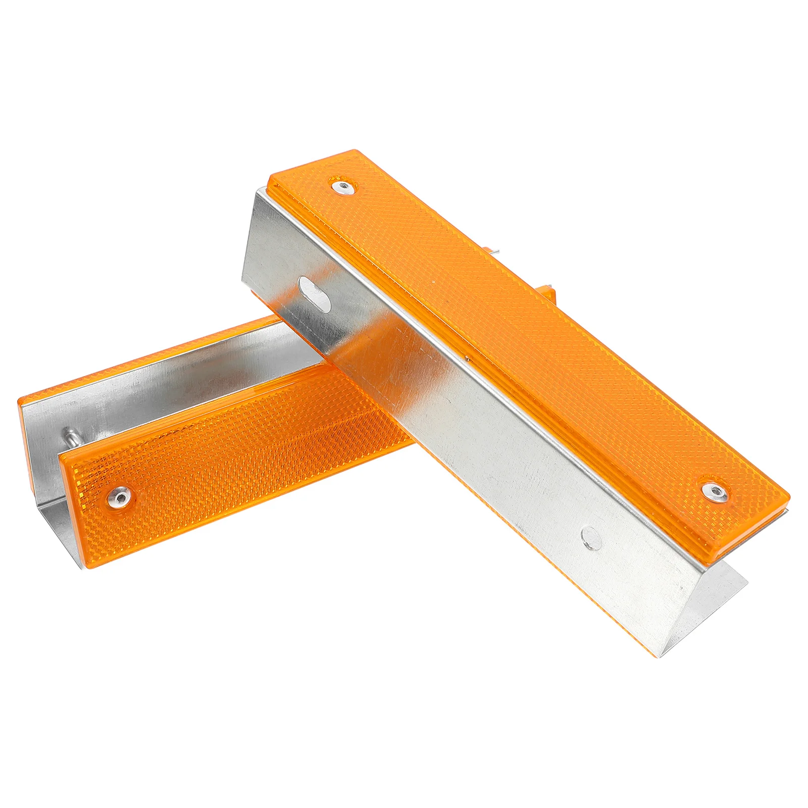 2Pcs Reflective Road Safety Marker Rectangular Shape with Mounting Holes for Easy Installation on Driveway Tunnel Sidewalk
