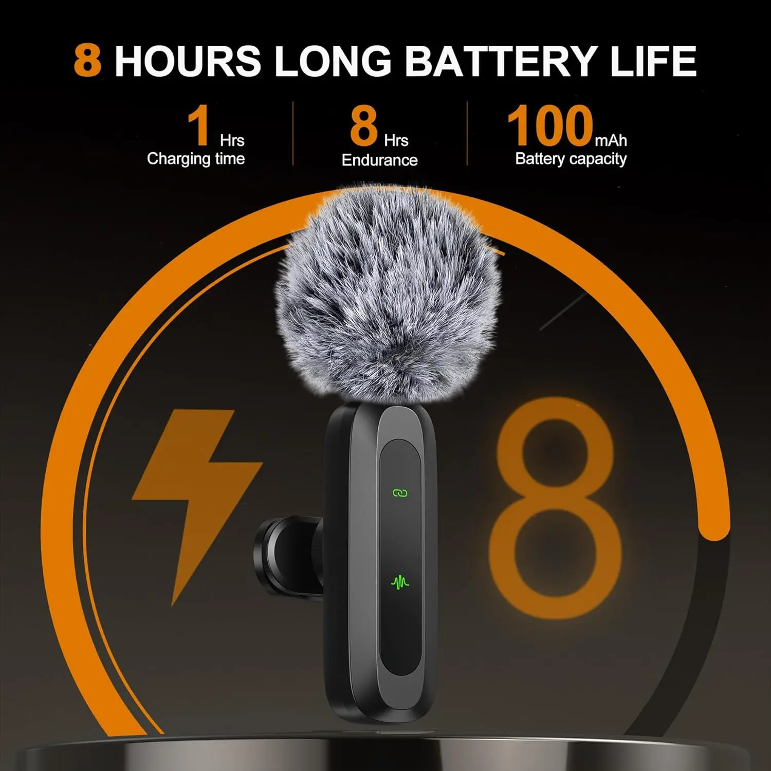 ميكروفون Lavalier لاسلكي احترافي لهاتف iPhone iPad Android والكمبيوتر المحمول والبث المباشر ومقابلة الألعاب وتسجيل مدونة الفيديو وميكروفون صغير