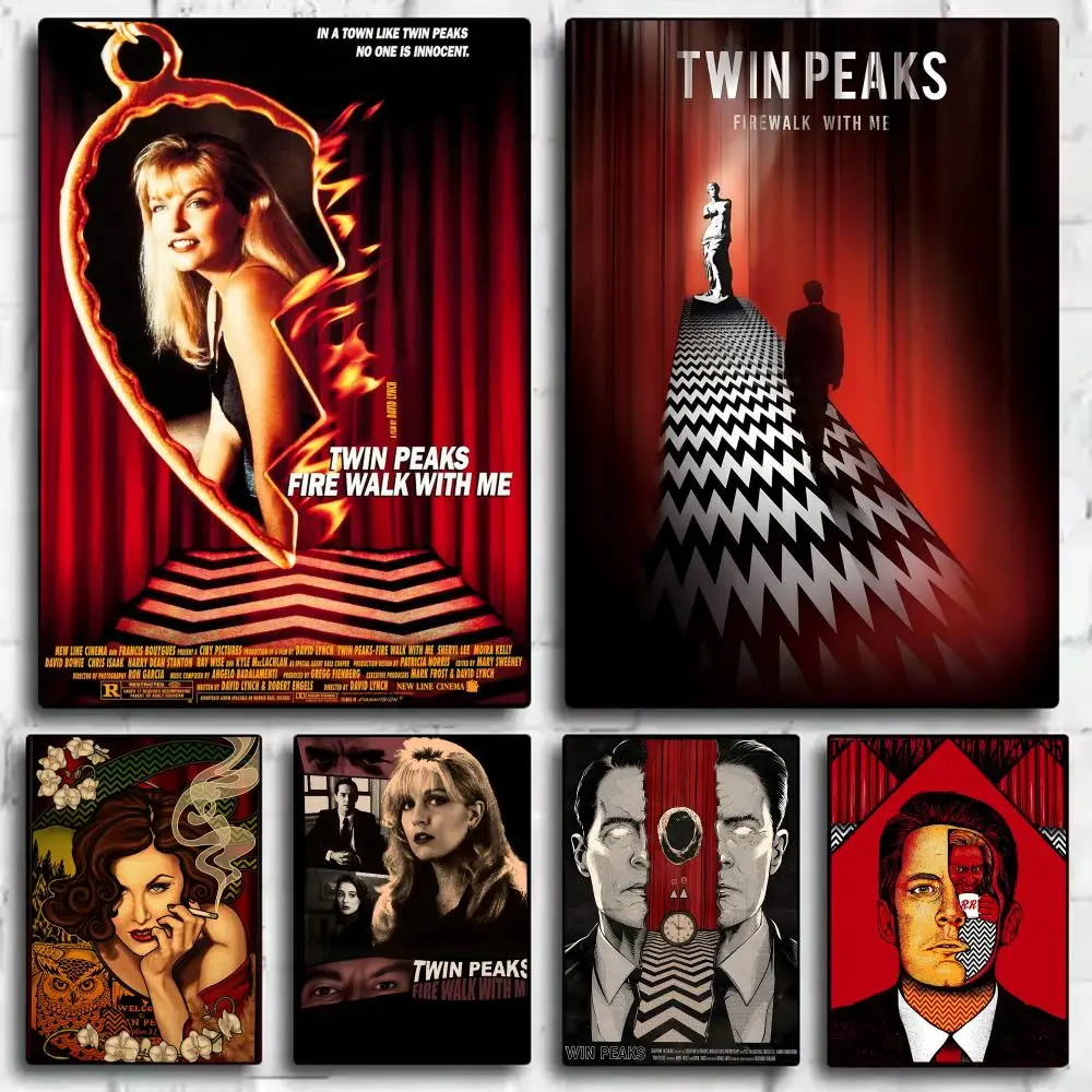 Classic TV Series T-Twin Peaks Poster Decorative Wall Art Stickers Mural Photo Print for Home Living Room Hallway Decor Gift