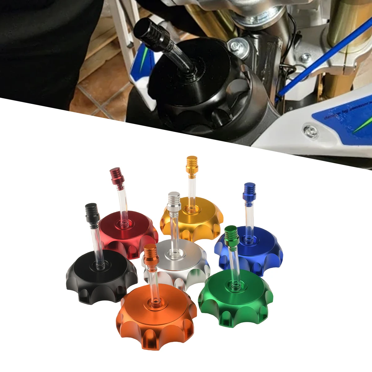 Universal Motorcycles Accessories CNC Racing Gas Fuel Tank Cap With Vent Cap For Yamaha Kawasaki Honda KTM Suzuki ATV Dirt bike