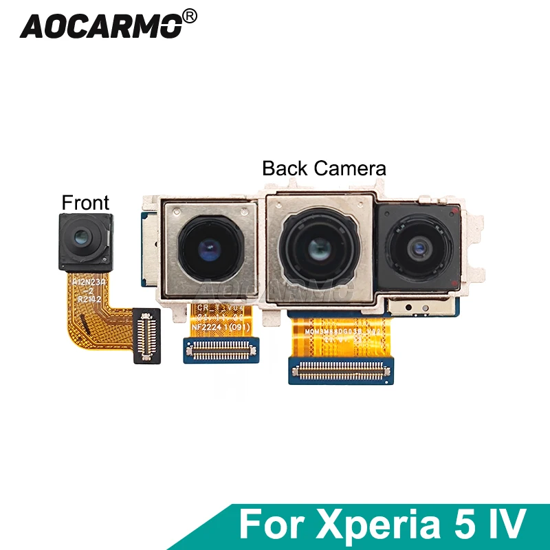 

Aocarmo For Sony Xperia 5 IV XQ-CQ72 CQ54 CQ62 SO-54C Front Selfie Face Camera Rear Back Camera Module Flex Cable Replacement