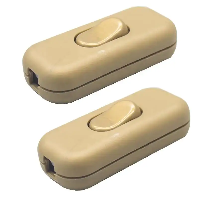 

Кнопочный переключатель 2A 250V AC Golden Inline Rocker Switch DPST On-Off с максимальным током 6A, модель 302-2, 43X15мм, для лампы