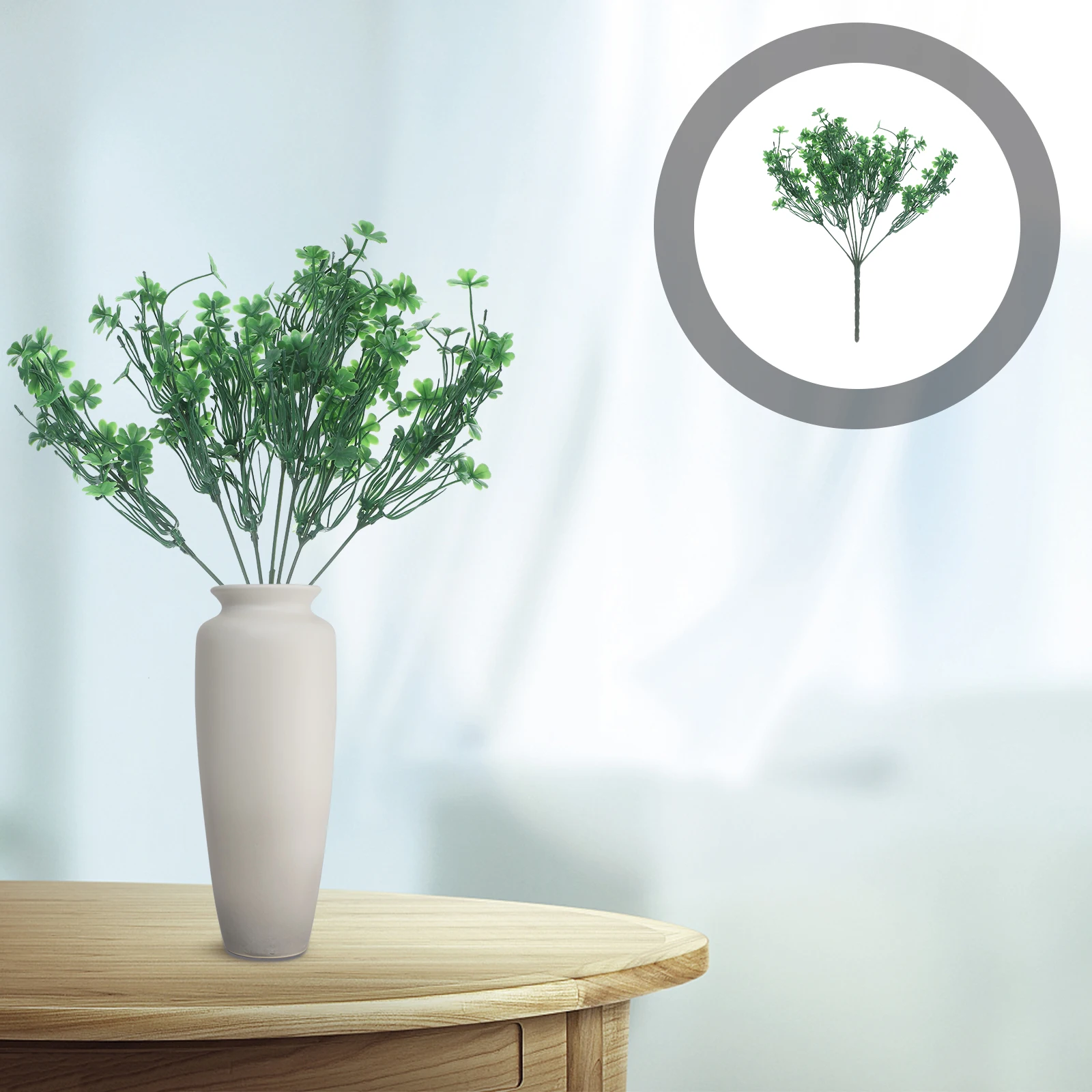 

1pc Four Leaf Decor Simulation Plastic Clover Decorative Flowers Home Wedding Party Decoration Supplies Green Handmade