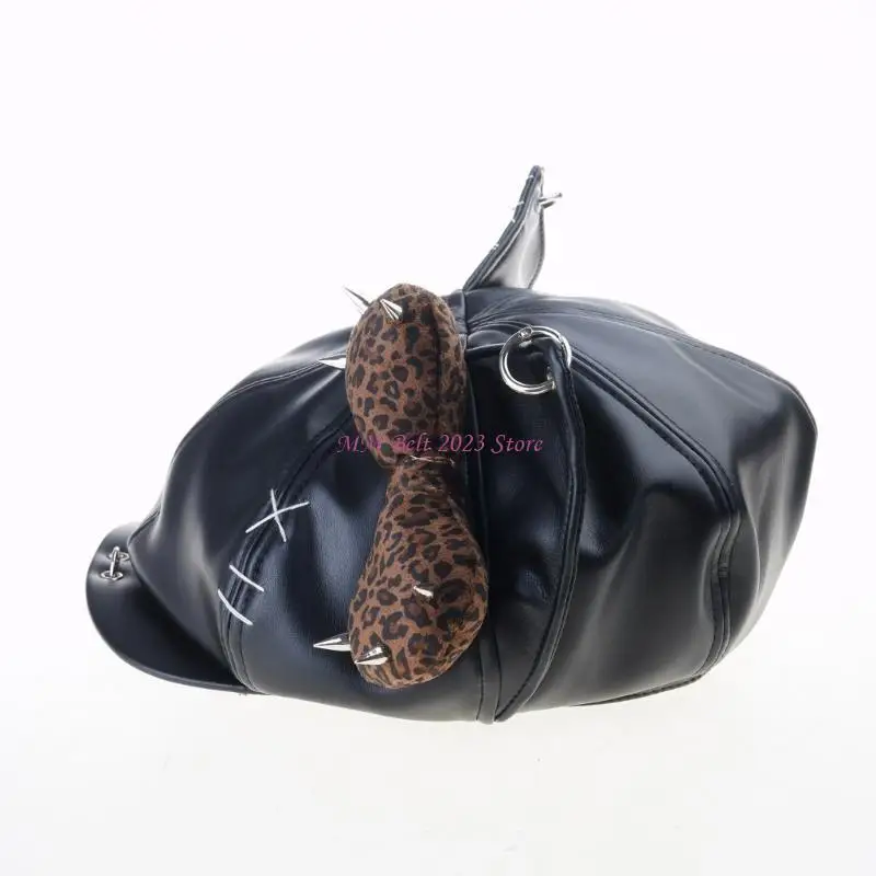 

49ME японский берет с заклепками и шипами, кепки таксиста для девочек, модная восьмиугольная шляпа 2000-х годов, женские кепки с