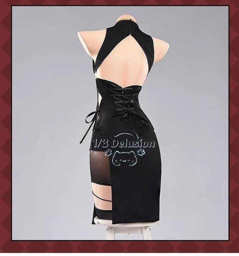 

Anime Azur Lane KMS Hindenburg Cosplay Costume Sexy Chinese style Women Halloween Elegant party cheongsam 1/3 Delusion