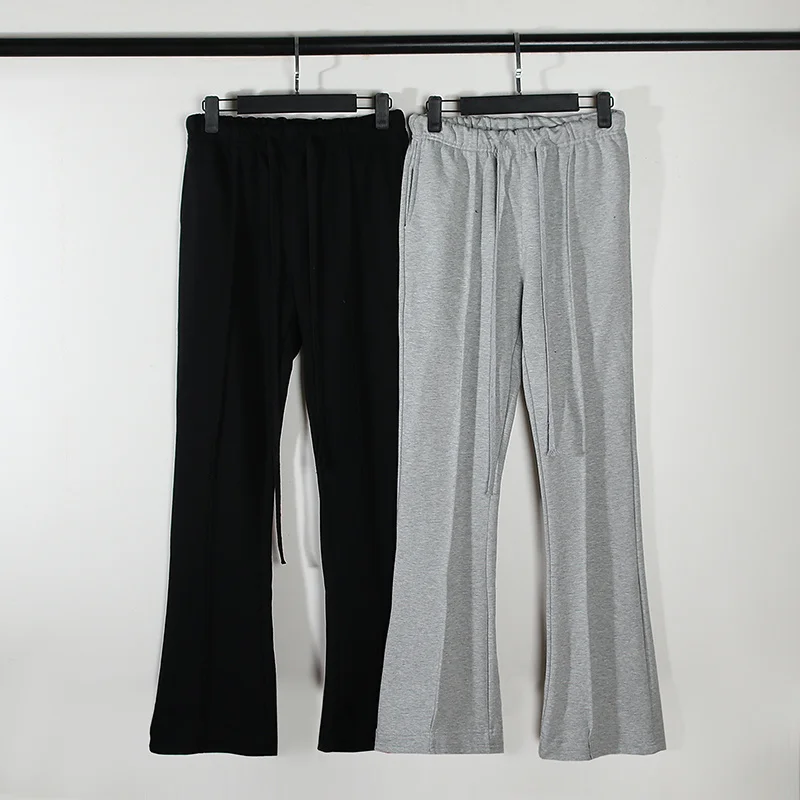 Vujade Kenijima 004 Men's Casual Straight Leg Sports Pants Micro Flared Vibe Style Loose Fit Cotton Youthful Everyday Wear