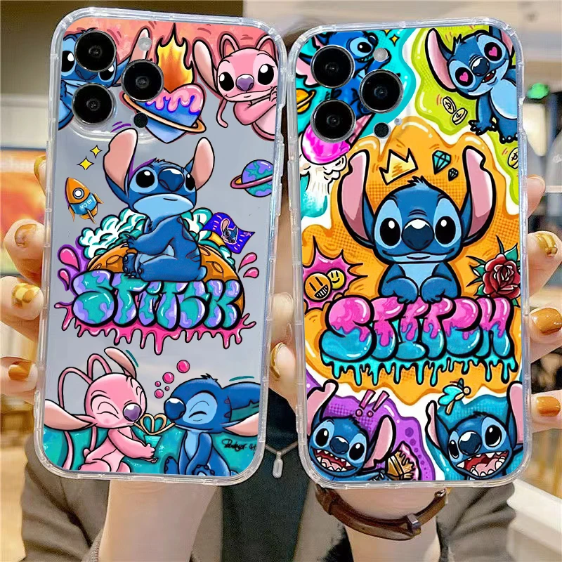 The Stitch Bady Cute For iPhone 15 14 13 12 11 Pro Max Mini SE2 6 6S 7 8 Plus Phone Case Coque Funda Cover Back Liquid Silicone