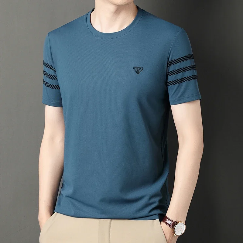 Spring/Summer New Men's Round Neck Loose and Comfortable Fashion Casual Half Sleeve T-shirt