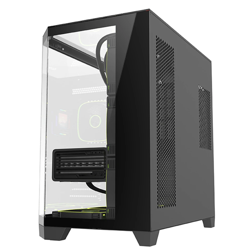 2025 رائجة البيع OEM ATX Micro-ATX ITX الزجاج المقسى RGB حافظة مروحة USB3.0 منتصف برج الألعاب حافظة الكمبيوتر هيكل الكمبيوتر لسطح المكتب