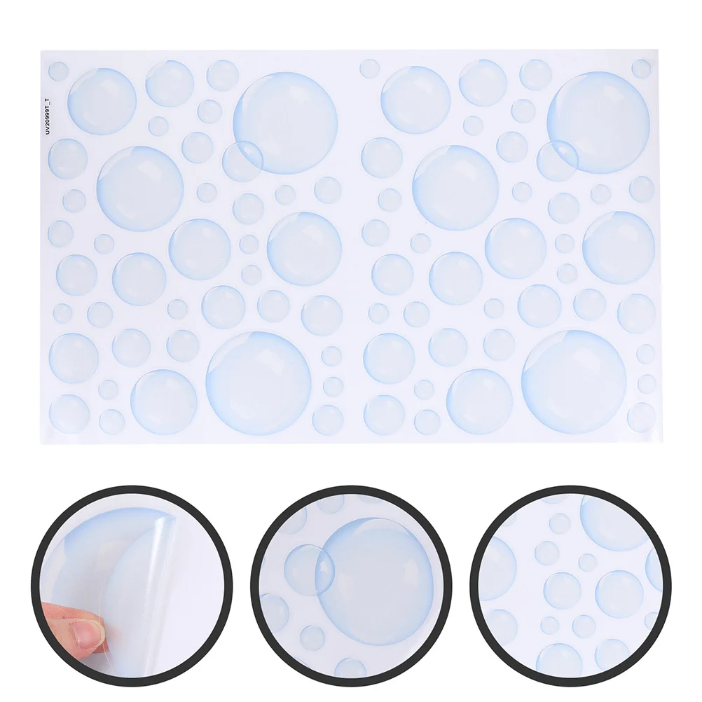

4pcs 4 Sheets Bubbles Wall Stickers Self-Adhesive Ocean Theme Decals For Room Diy Decor Mermaid Shower Water Bubble